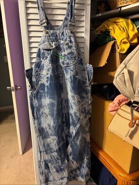 Tie-Dye Blue Denim Women’s Jeans Overalls